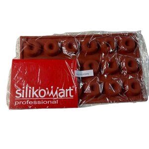 Silikomart Red Silicone Baking Mold  Mini Donut Size New Sealed u Italy 18 Slots